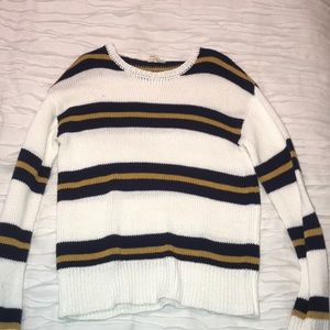 White blue and yellow stripped sweater!